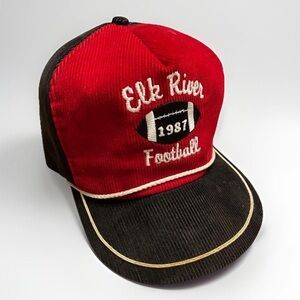 Vintage 1987 Elk River Football Corduroy Hat
